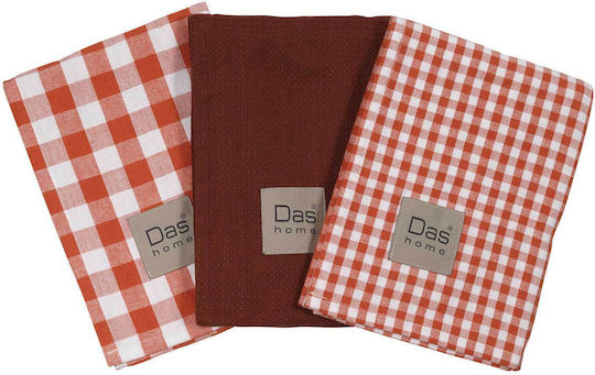 Das Home Kitchen Line Ποτηρόπανο από 100% Βαμβάκι σε Κόκκινο Χρώμα 50x70cm 3τμχ Das Home Kitchen Line Ποτηρόπανο από 100% Βαμβάκι σε Κόκκινο Χρώμα 50x70cm 3τμχ
