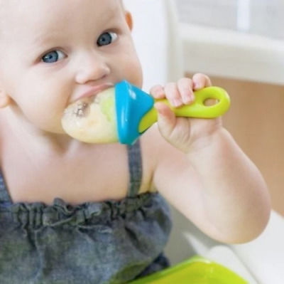 Boon Πιπίλα Φαγητού Πράσινη Pulp από Σιλικόνη για 6+ μηνών