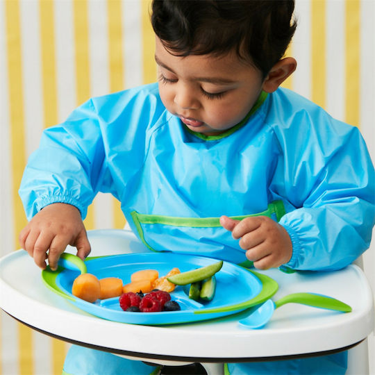 Laken Kukuxumusu Foca Waterproof Bib Plastic with Hoop & Loop Fastener & Pocket Azul