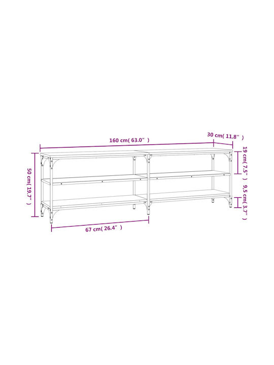 TV-Ständer Beige M160xT30xH50cm
