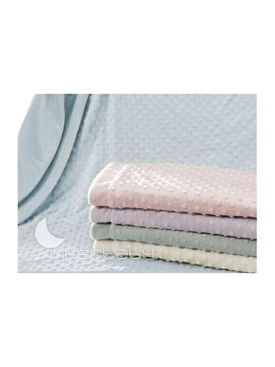 Interbaby Κουβέρτα Αγκαλιάς & Λίκνου Coral Flecce Fleece Ροζ 80x110εκ.
