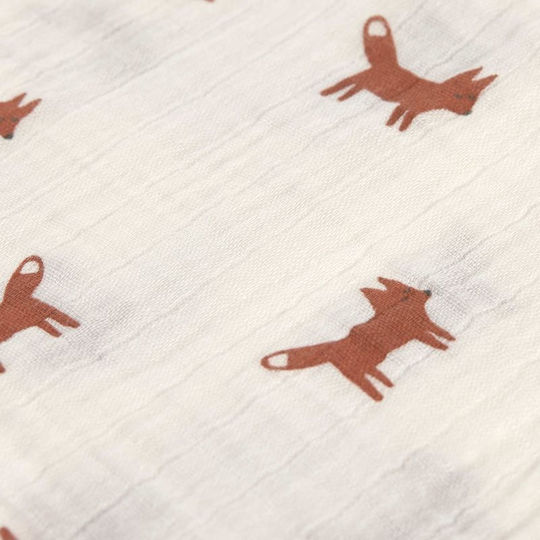 Laessig Little Forest Fox Pânze de Înfășat Verde 60x60εκ. 3buc