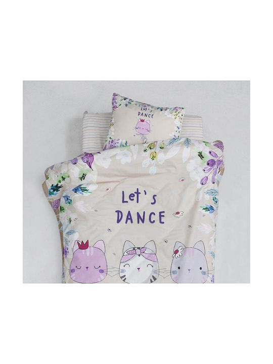 Palamaiki Happy Baby HB0599 Baby Sheets Set Crib Cotton Purple 120x160cm