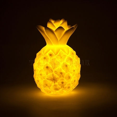 A Little Lovely Company Led Kids Decorative Lamp Pineapple Yellow