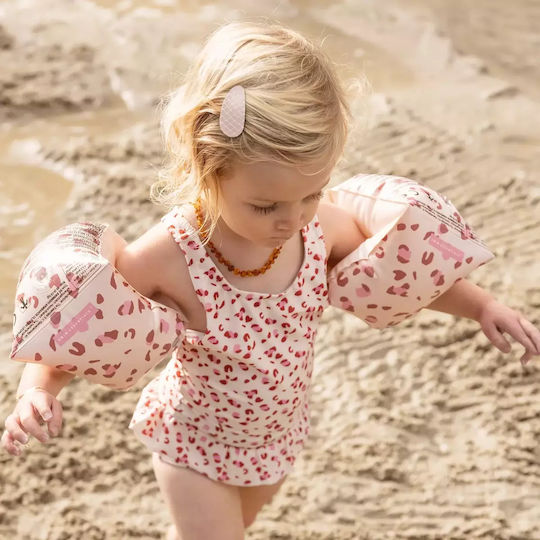 Swim Essentials Old Pink Leopard Schwimmflügel Für Kinder 2-6 Jahre Rosa