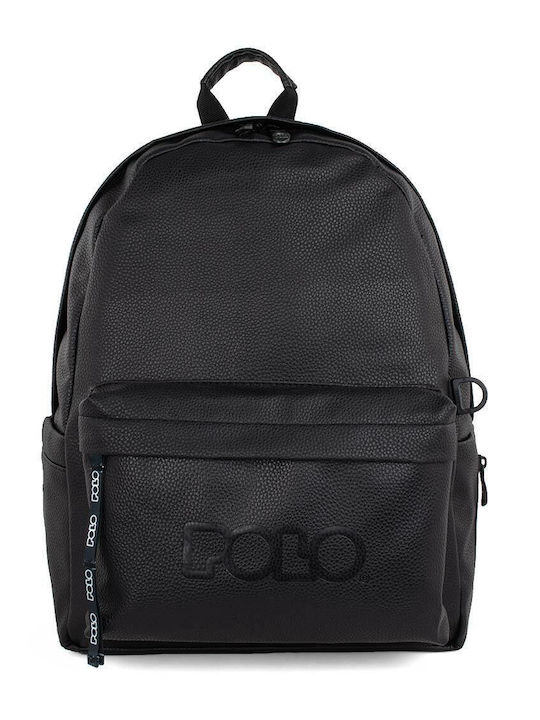 Polo Gecko Ученическа Раница Гимназия с Джоб за Бутилка Reptile Черна 20 Литра 30 x 21 x 42 см