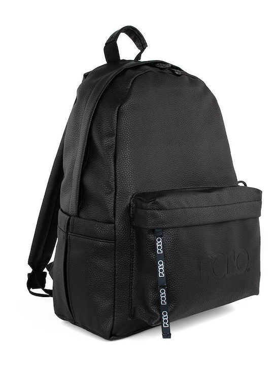 Polo Gecko Ученическа Раница Гимназия с Джоб за Бутилка Reptile Черна 20 Литра 30 x 21 x 42 см