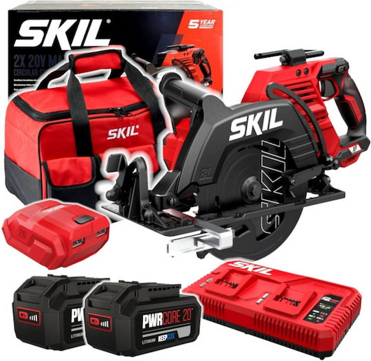 Skil SW1E3572EA Δισκοπρίονο Brushless 20V Solo με Σύστημα Αναρρόφησης