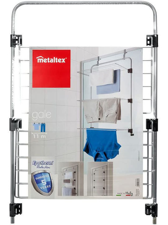 Metaltex Gale Metallic Folding Hanging Clothes Drying Rack with Hanging Length 11m
