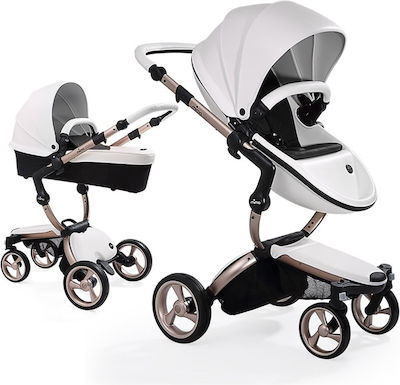 Mima Xari Adjustable 2 in 1 Baby Stroller Suitable for Newborn White / Gold 13.4kg