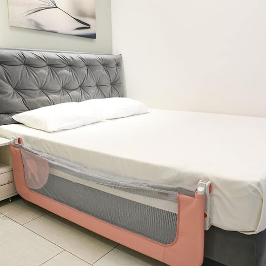 Bebe Stars Bunny Foldable Bed Rails made of Fabric in Pink Color 140x60cm 1pcs