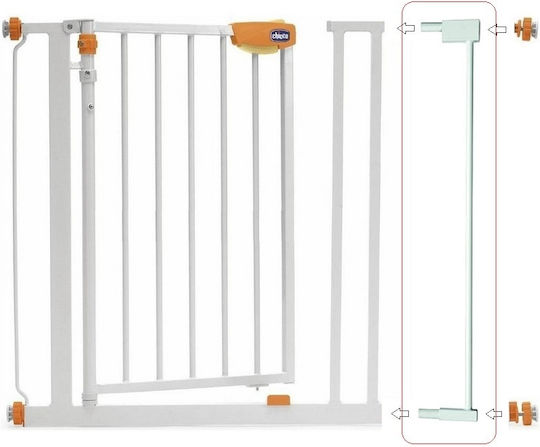Chicco Safety Gate Extensions made of Metal in White Color 7.2εκ. 1pcs