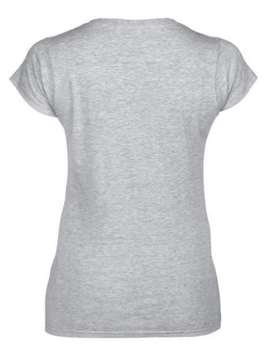 Takeposition Damen T-shirt mit V-Ausschnitt Gray