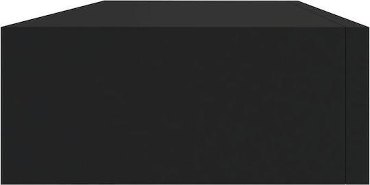 Wandregal Schwarz 60x23.5x10cm
