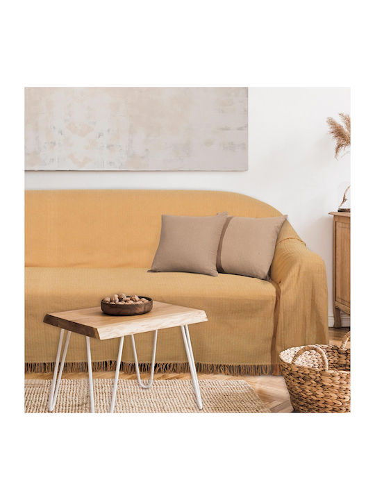 Das Home 0242 Two-Seater Sofa Throw 180x250cm Mustard