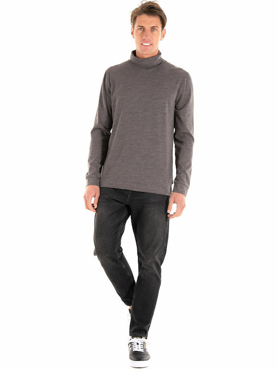 Scotch & Soda Men's Long Sleeve Sweater Turtleneck Gray