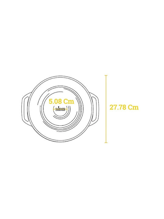 Lodge Βαθιά Κατσαρόλα από Μαντέμι 5.68lt / 34cm
