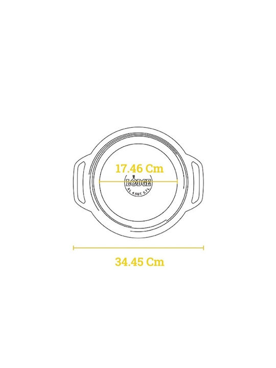 Lodge Βαθιά Κατσαρόλα από Μαντέμι 5.68lt / 34cm