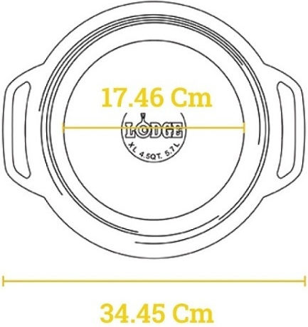 Lodge Βαθιά Κατσαρόλα από Μαντέμι 5.68lt / 34cm