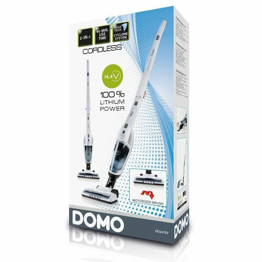 Domo DO217SV Επαναφορτιζόμενη Σκούπα Stick 14.4V Λευκή