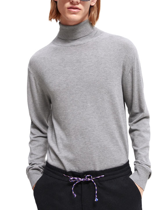 Scotch & Soda Men's Long Sleeve Sweater Turtleneck Gray