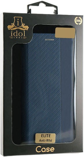 Idol 1991 Elite Anti-RFID Book Synthetic Leather / Silicone Blue (Xiaomi Redmi 10C, Redmi 10 Power)