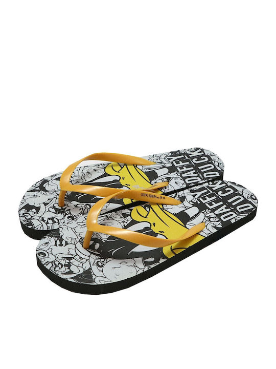 Παιδικές Σαγιονάρες Flip Flops Κίτρινες Looney Tunes Daffy Duck