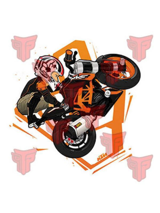 Takeposition KTM Rider Ανδρικό T-shirt Κοντομάνικο Λευκό