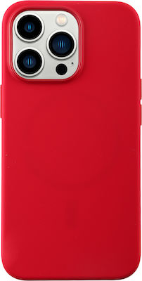 Idol 1991 Velvet Magsafe Silicone Back Cover Red (iPhone 14 Pro)