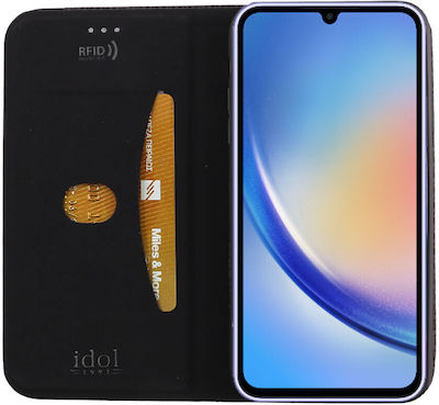 Idol 1991 Anti-rfid Carte Piele artificială Negru (Galaxy A34) 8330803