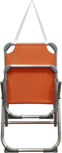 Epiplo-Fos Small Chair Beach Aluminium Orange 54x68x67cm
