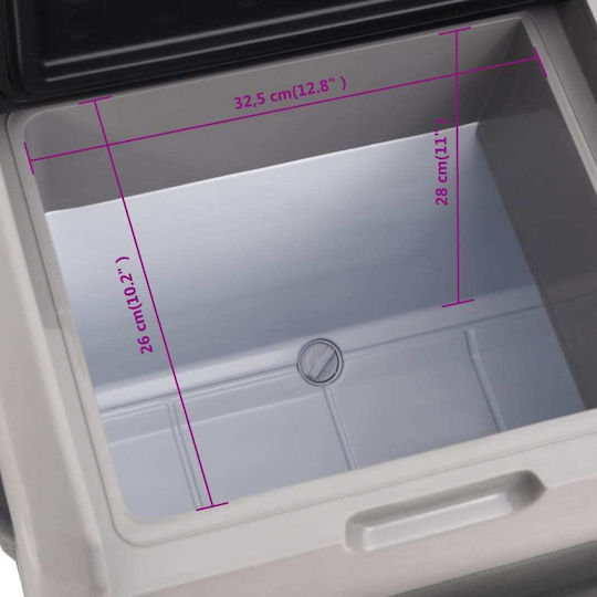 vidaXL Aria Trade Tragbares Kühlschrank 30lt Schwarz