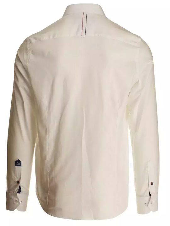 Monte Napoleone Men's Shirt Long Sleeve Cotton White