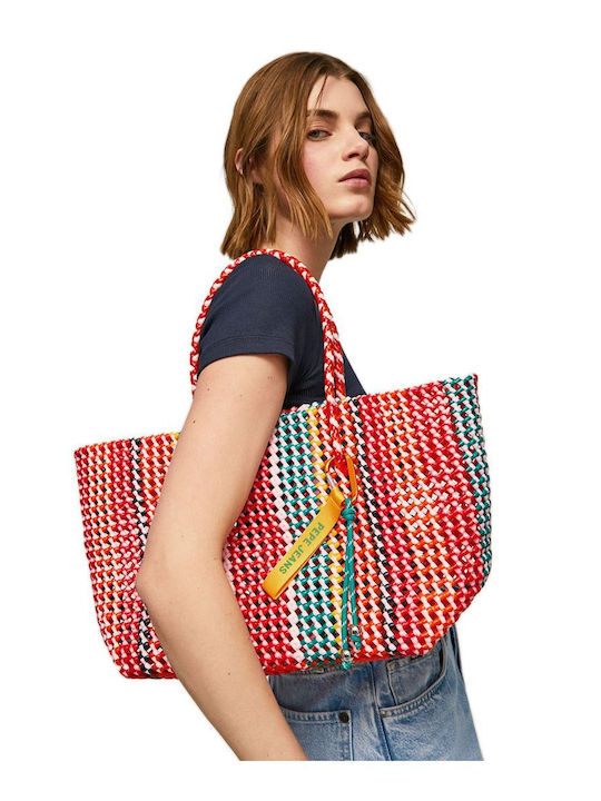 Pepe Jeans Bailey Текстилна Плажна Чанта Studio Червен