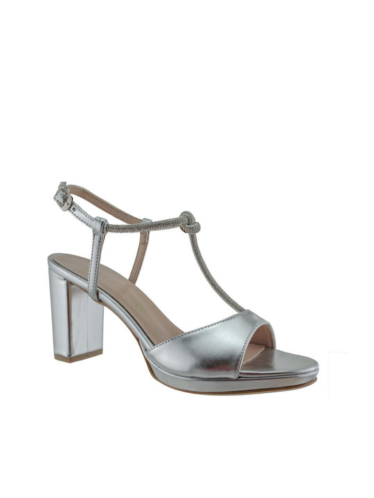 Stefania Damen Sandalen in Silber Farbe