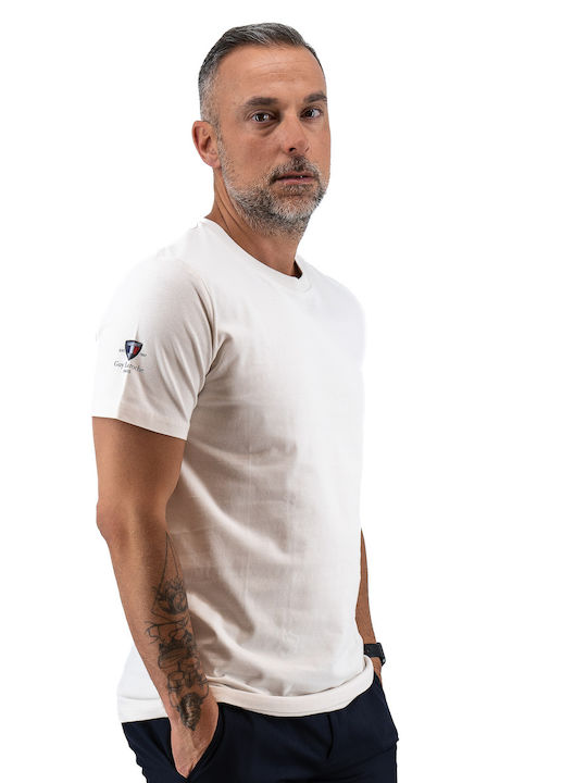 Guy Laroche T-shirt Bărbătesc cu Mânecă Scurtă Alb