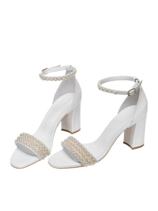 Leder Sandalen Weiß