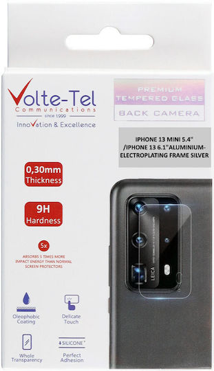 Volte-Tel Electroplating Προστασία Κάμερας Μεταλλικό Πλαίσιο Silver για το iPhone 13 / 13 mini