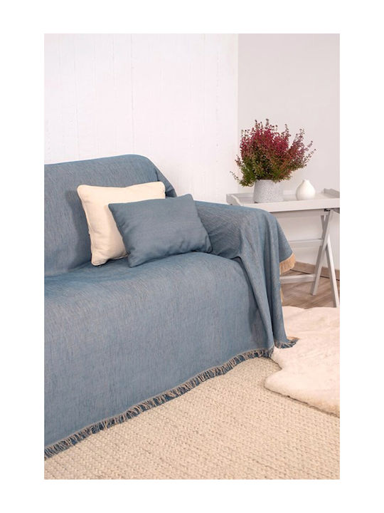Naf Naf 358-154 Ριχτάρι Πολυθρόνας Chenille 180x180εκ. Denim 520801362376