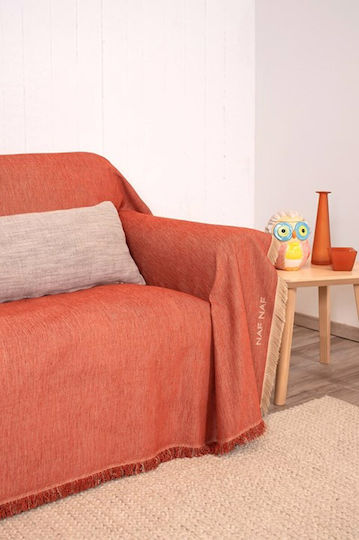 Naf Naf Four-Seater Sofa Throw Chenille 180x350cm Terra