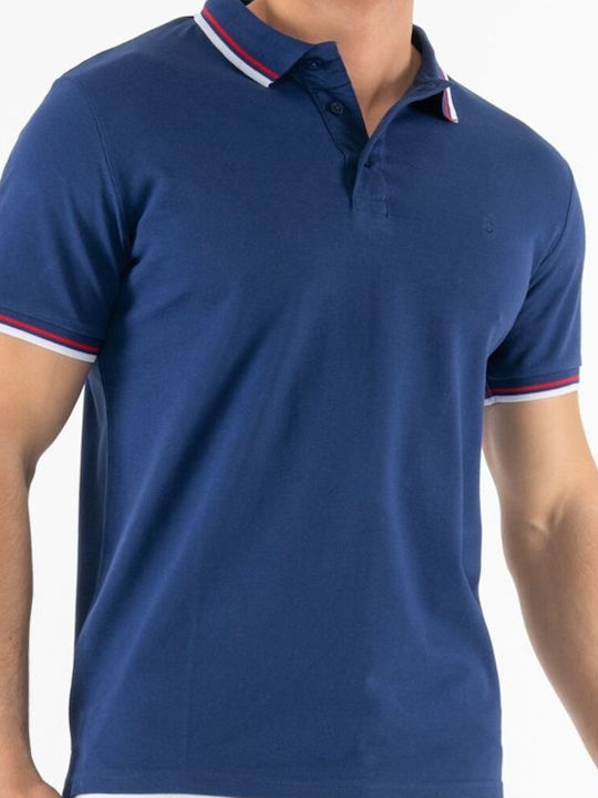 Scuola Nautica Italiana Ανδρικό Polo T-Shirt (018862-Blu) Σκούρο Μπλε