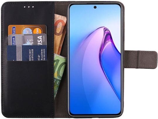 Volte-Tel Allure Magnet Book Piele artificială Negru (Oppo Reno 8 5G)