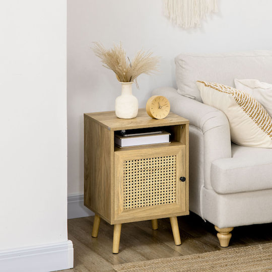 Wooden Beige Bedside Tables 2 Pieces 39x35x60cm