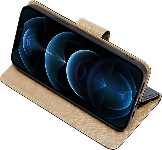 Sonique Trend Buchen Sie Synthetisches Leder / Silikon Schwarz (Galaxy A32 4G)