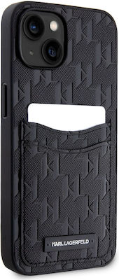 Karl Lagerfeld Synthetic Leather Back Cover Black (iPhone 14)