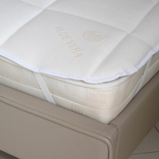 Fylliana Mattress Topper Semi-Double Hollowfiber Infused with Aloe & Elastic Straps 120x200x4cm