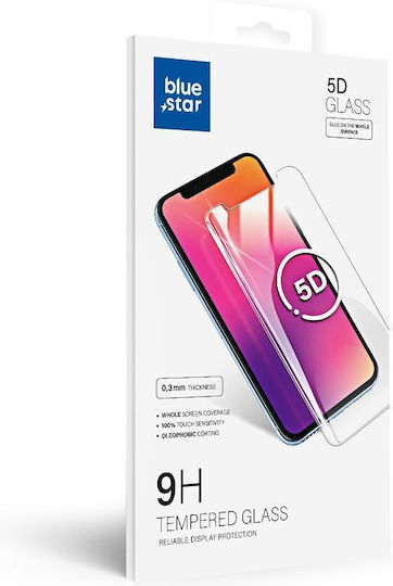 Blue Star Vollflächig gehärtetes Glas Schwarz (Motorola Edge 30 Ultra)