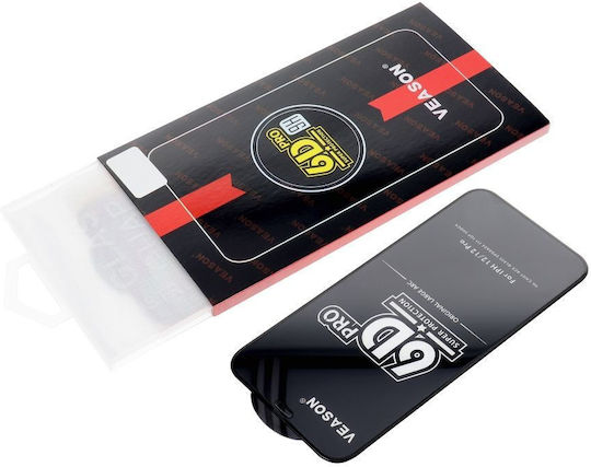 6D Pro Veason Full Face Tempered Glass Black (iPhone 14 Pro Max)