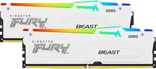 Kingston Fury Beast RGB DDR5 64GB RAM με 2x32GB Modules και Ταχύτητα 5200 για Desktop