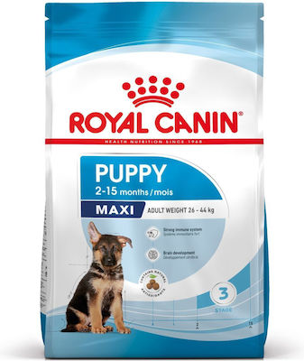 Royal Canin Puppy Maxi 4kg Ξηρά Τροφή για Κουτάβια Μεγαλόσωμων Φυλών με Ρύζι και Χοιρινό